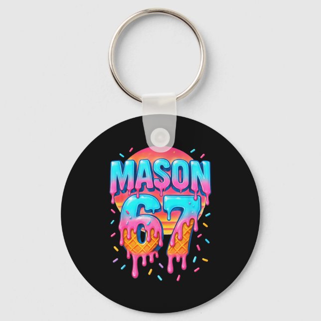 Llavero Mason 67 Costume Ice Cream Baseball Drip 6 7 Meme  (Anverso)