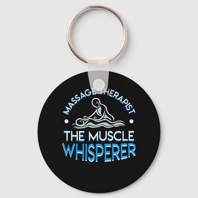 Llavero Massage Therapist The Muscle Whisperer (Anverso)