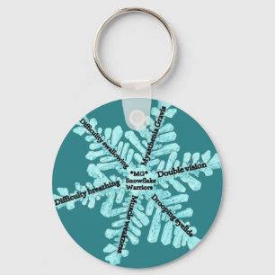 Llavero Mastenia Gravis Awareness Button Keychain
