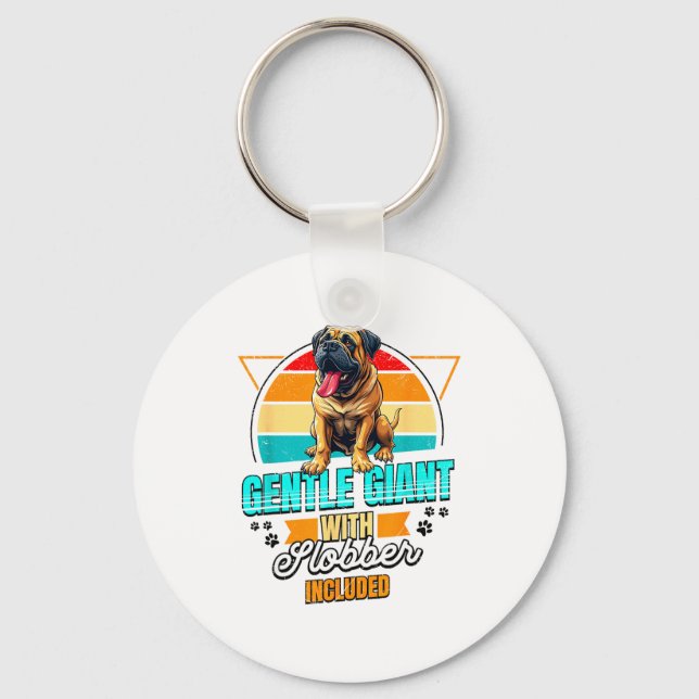 Llavero Mastiff Lover Funny Mastiff Dog Retro  (Anverso)