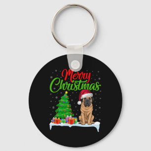 Llavero Mastiff Perro Árbol de Navidad Enciende Navidad Pe