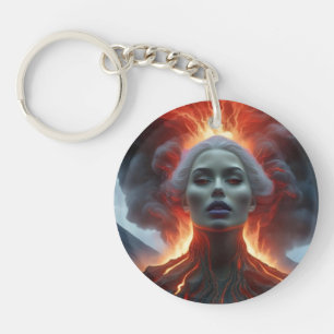 Llavero Matan a mujer mística de lava volcánica