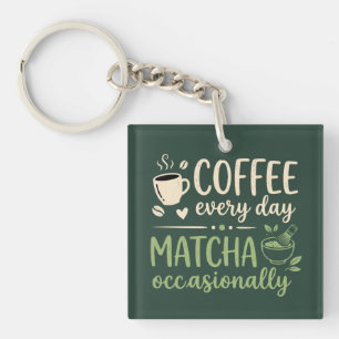 Llavero Matcha Ocasionalmente Café Todos los Días Retro