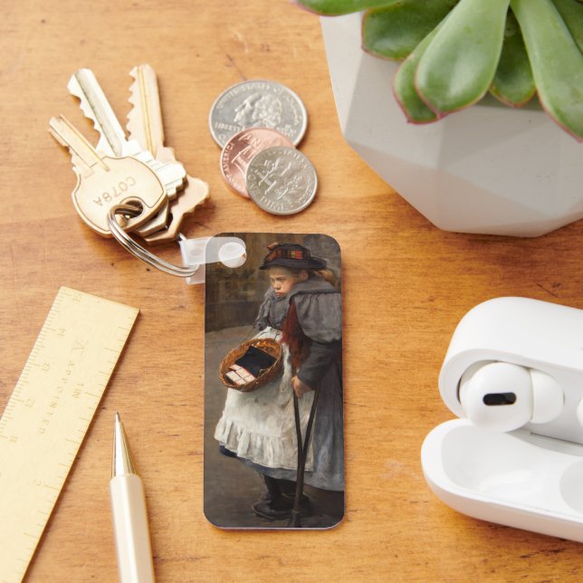 Llavero Matchstick Chica Pobre Calle Urchin Pobreza Urbana (Escritorio )