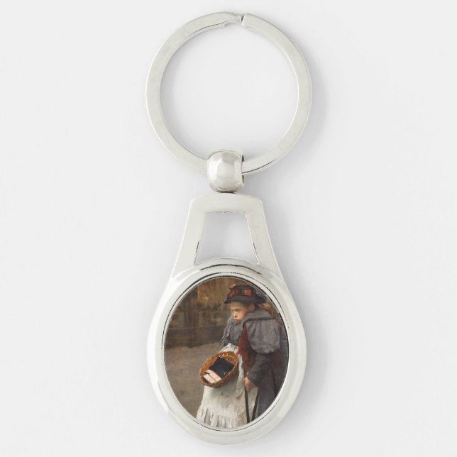 Llavero Matchstick Chica Pobre Calle Urchin Pobreza Urbana (Anverso)