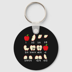 Llavero Matemáticas de Fracciones de Manzana para Maestros