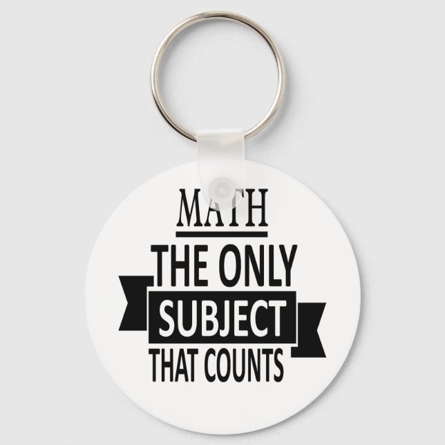 Llavero Matemáticas. El único tema que cuenta. Chiste Math (Anverso)