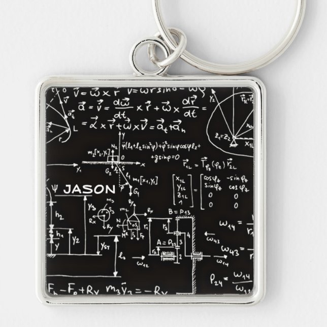 Llavero Matemáticas Geeky de la matemáticas personalizadas (Frente)