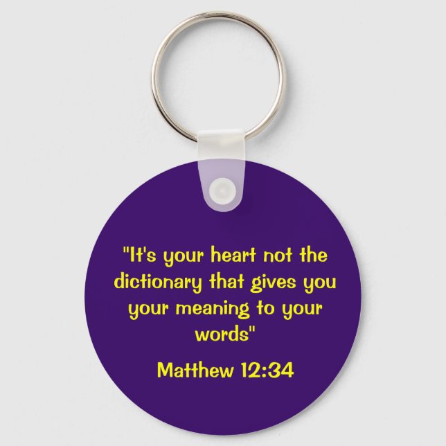 Llavero Mateo 12:34 Keychain (Anverso)