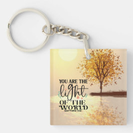 Llavero Mateo 5:14 Tú eres la luz de la Biblia Mundial