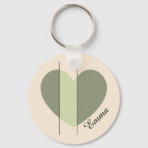 Llavero Matices de Corazón Verde