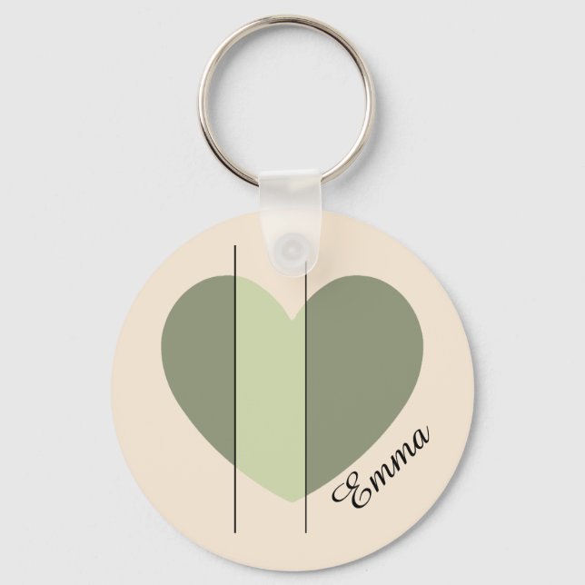 Llavero Matices de Corazón Verde (Anverso)