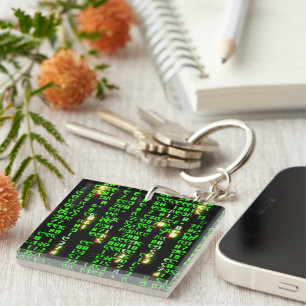 Llavero Matriz de código Keychain acrílico