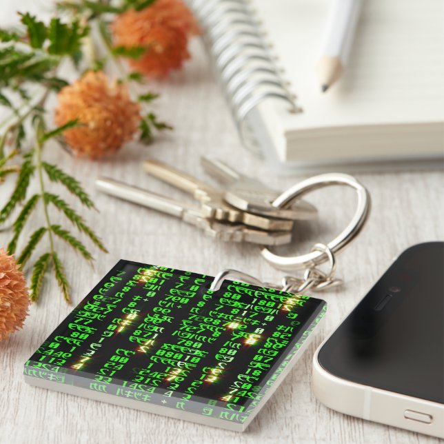 Llavero Matriz de código Keychain acrílico (Frente Derecha)