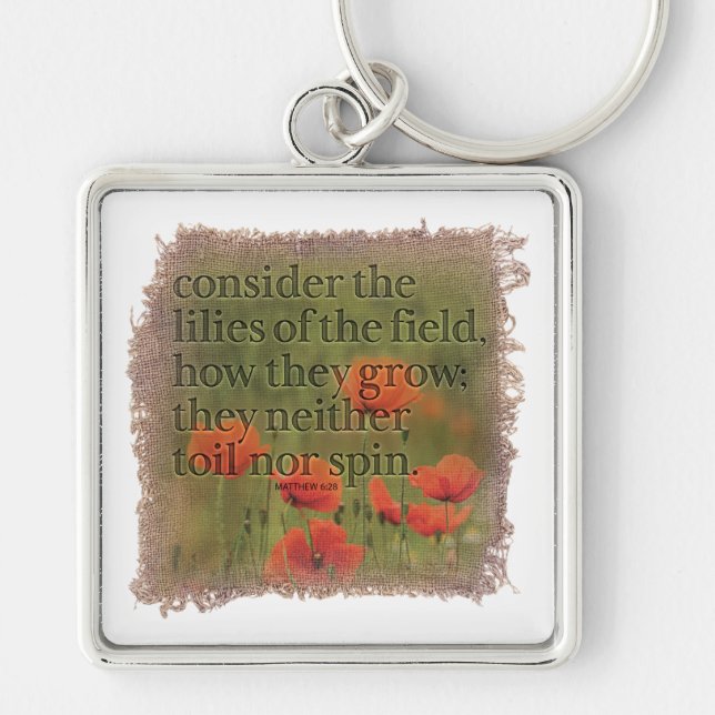 Llavero MATTHEW 6:28 - Keychain (Frente)