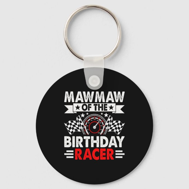Llavero Mawmaw Of The Birthday Racer Race Car Party Family (Anverso)