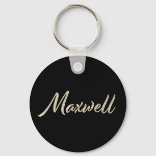 Llavero Maxwell Name whitegold Button Schlüsselanhänger
