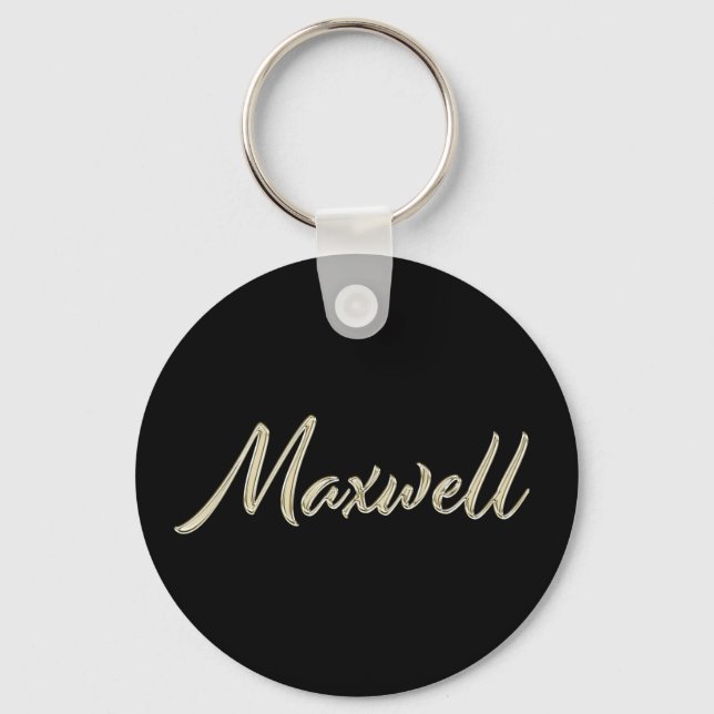 Llavero Maxwell Name whitegold Button Schlüsselanhänger (Anverso)
