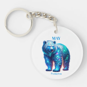 Llavero May Birth Month Spirit Animal Bear