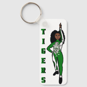 Llavero Mayoría/ bailarina Keychain Green Tigre Blanco A
