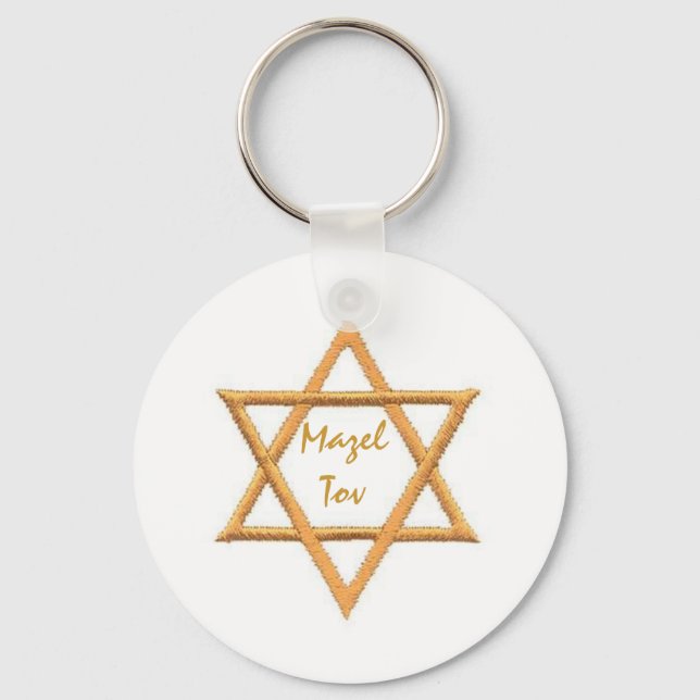Llavero Mazel Tov/Estrella de David (Anverso)