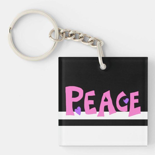Llavero MAZIPOODLES Peace Pink (Frente)