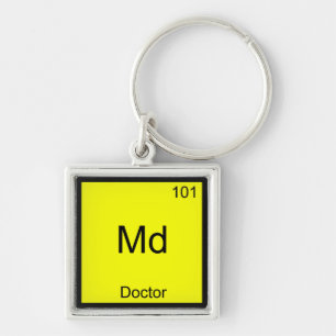 Llavero Md - Símbolo del elemento de química divertido méd