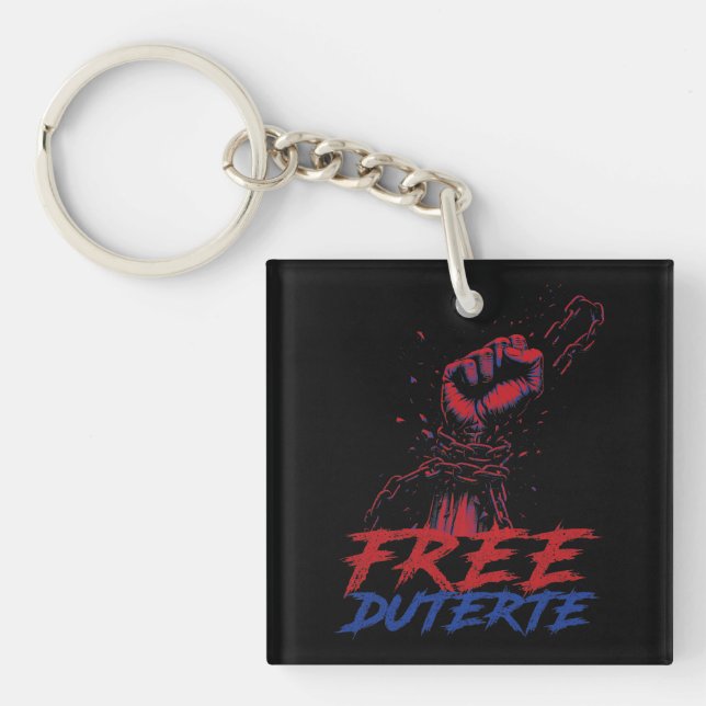 Llavero Me Defiendo A Duterte Free DU30 Duterte (Frente)