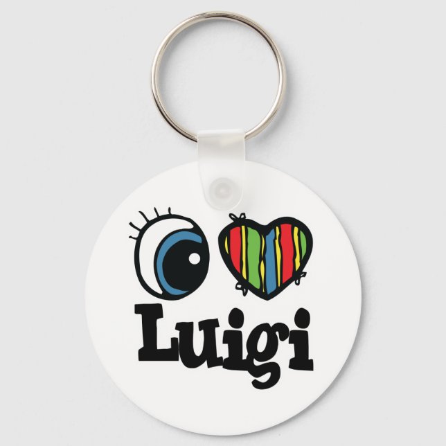 Llavero Me encanta (amo) Luigi (Anverso)