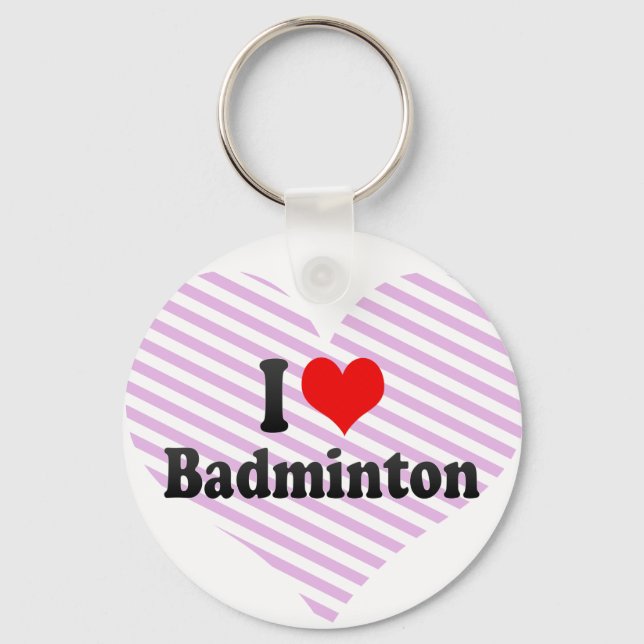 Llavero Me encanta Badminton (Anverso)