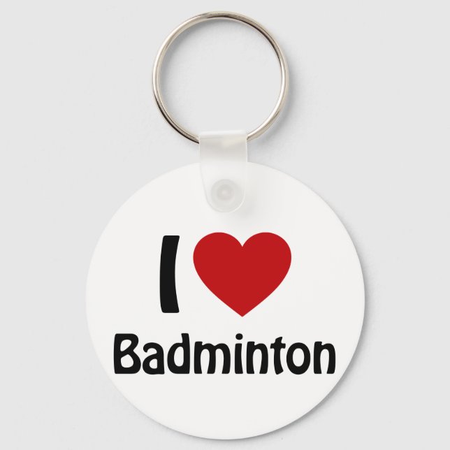 Llavero Me encanta Badminton (Anverso)