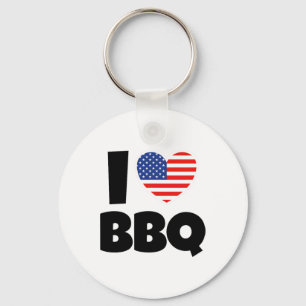 Llavero Me Encanta Bbq Byrbecue Con Bandera Y Corazón Esta