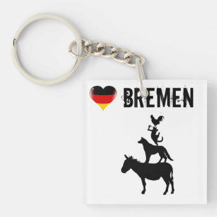 Llavero Me encanta Bremen con la cadena de claves de los c