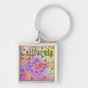 Llavero ME ENCANTA California Lucky Golden Keychain