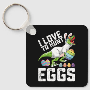 Llavero Me Encanta Cazar Huevos Pascua Dinosaurio T Rex