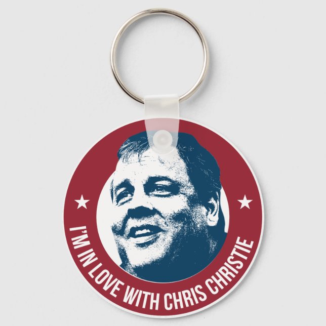 Llavero Me encanta Chris Christie (Anverso)