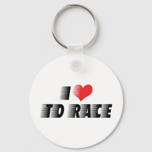 Llavero Me Encanta Corazón A Carrera - Carreras De Motocic