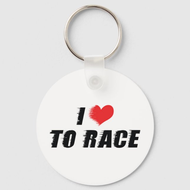 Llavero Me Encanta Corazón A Carrera - Carreras De Motocic (Anverso)