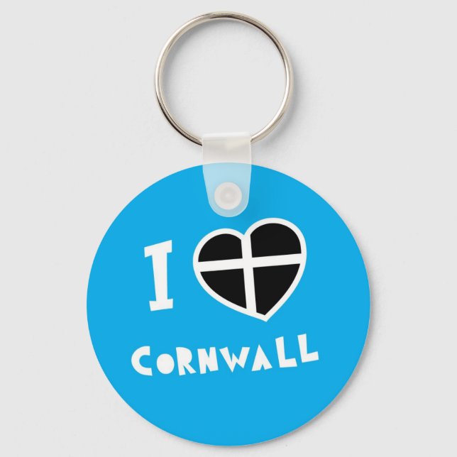 Llavero Me encanta Cornwall (Anverso)