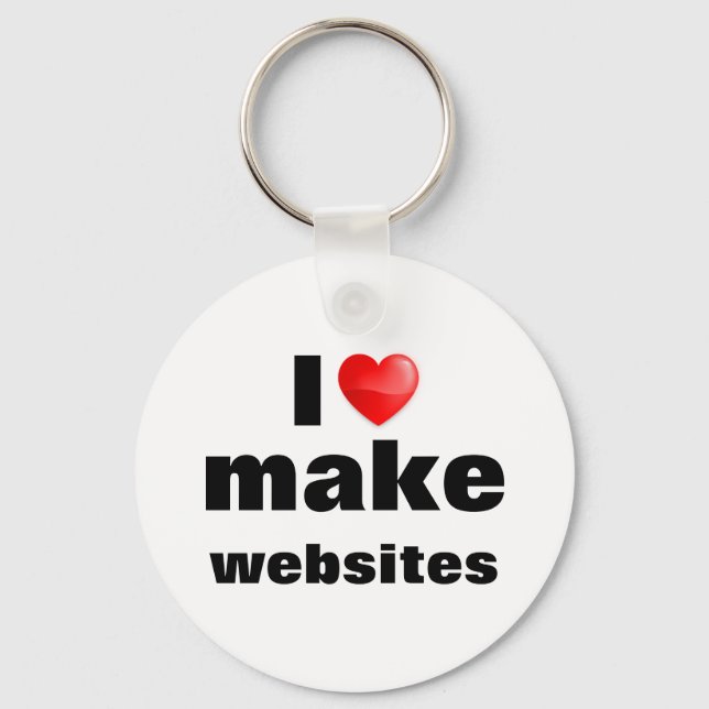 Llavero Me encanta crear sitios web (Anverso)
