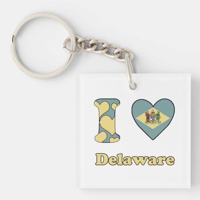 Llavero Me encanta Delaware (Frente)