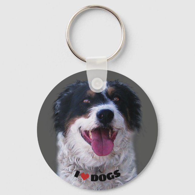Llavero Me encanta Dogs Keychain (Anverso)