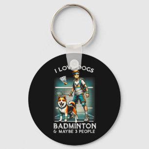 Llavero Me Encanta El Badminton Perro, Un Chico Aburrido C