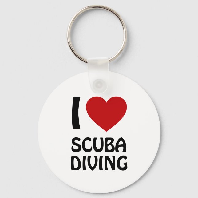Llavero Me encanta el buceo en Scuba (Anverso)