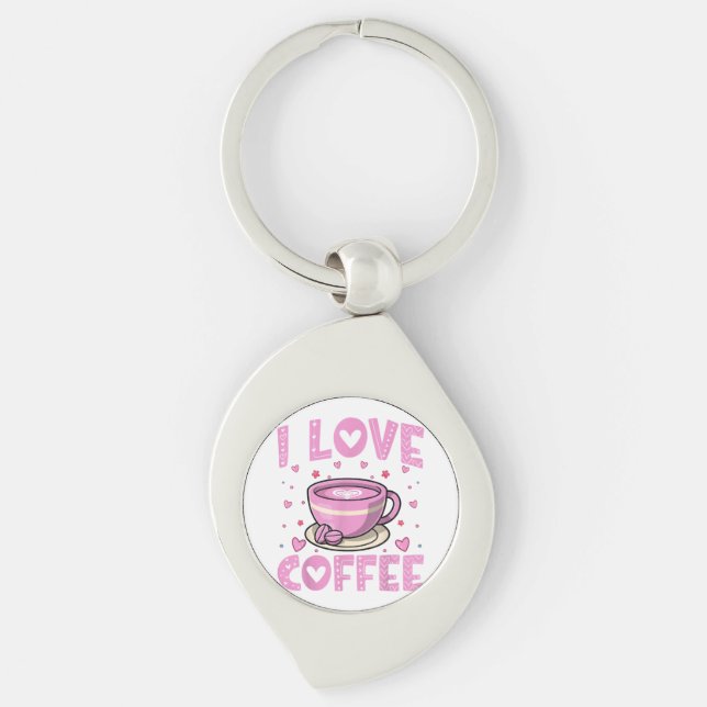 Llavero Me encanta el café - Funny Café Drinker Caffeine A (Anverso)