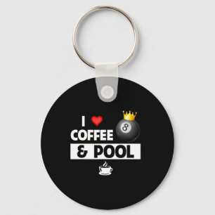 Llavero Me Encanta El Café Y El Billar De La Piscina 8