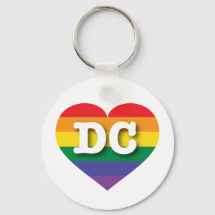 Llavero Me encanta el corazón arcoiris de DC