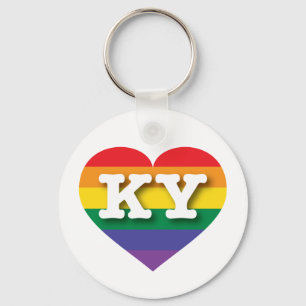 Llavero Me encanta el corazón arcoiris de Kentucky