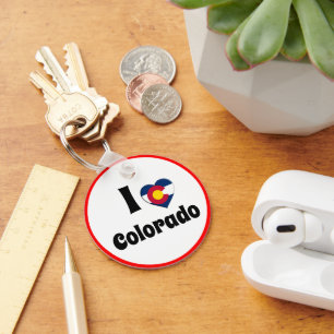 Llavero Me encanta el Corazón de Colorado y Colorado - via