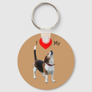 Llavero Me encanta el corazón de mi perro Beagle